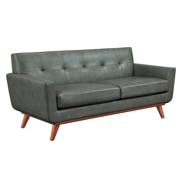 Tov Furniture Lyon Smoke Gray Leather Sofa