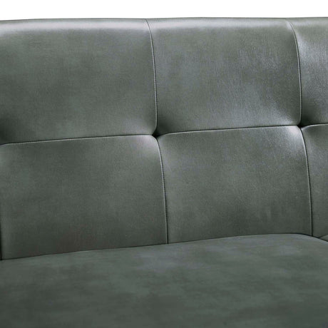 Tov Furniture Lyon Smoke Gray Leather Sofa