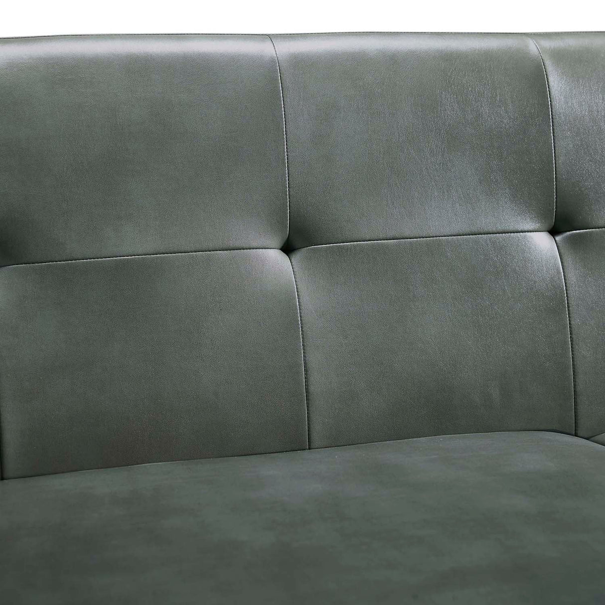 Tov Furniture Lyon Smoke Gray Leather Loveseat