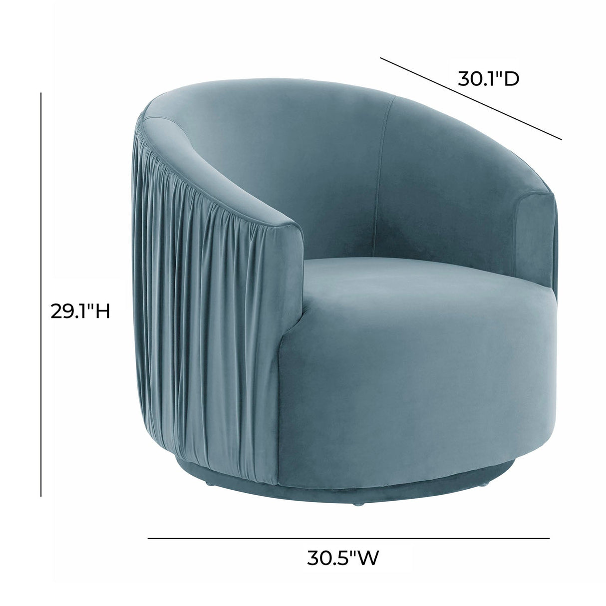 Tov Furniture London Pleated Swivel Chair