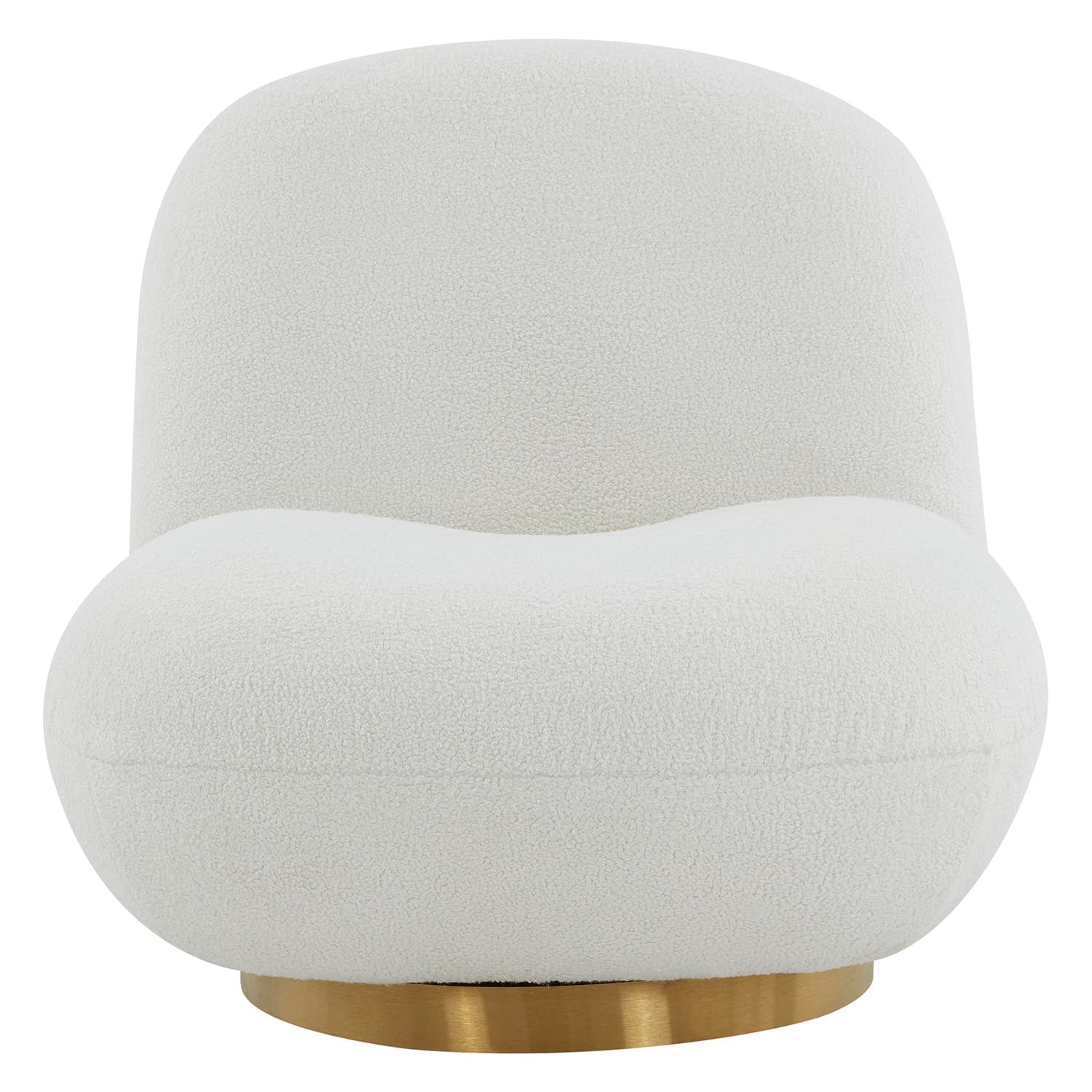 Tov Furniture Emily Boucle Swivel Chair