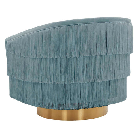 Tov Furniture Flapper Fringe Swivel Chair