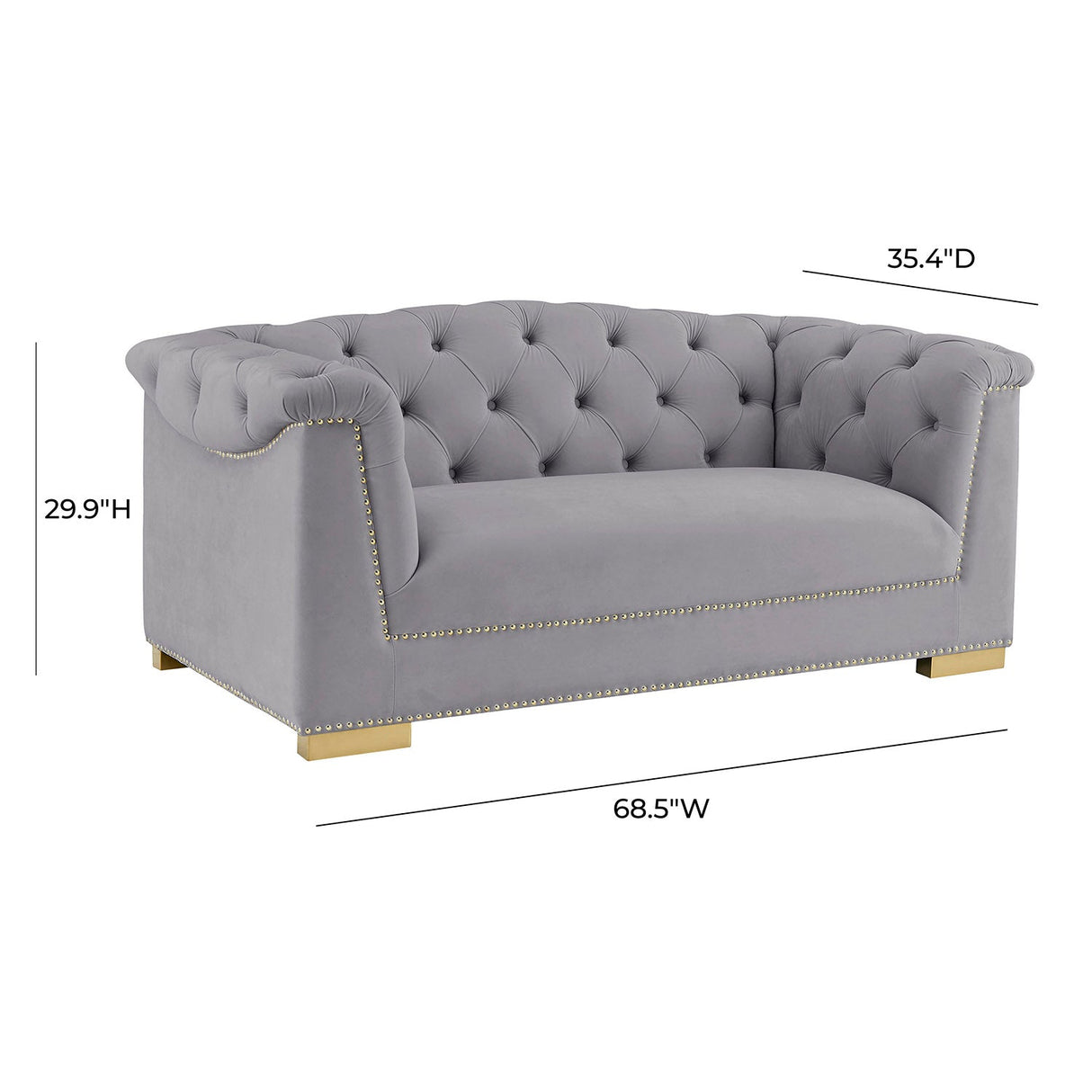 Tov Furniture Farah Velvet Loveseat