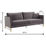 Tov Furniture Massi Velvet Sofa