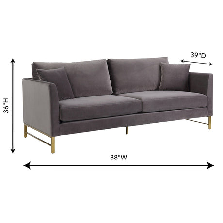 Tov Furniture Massi Velvet Sofa