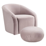 Tov Furniture Boboli Velvet Chair/Ottoman Set