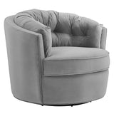 Tov Furniture Eloise Velvet Swivel Chair