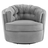 Tov Furniture Eloise Velvet Swivel Chair