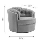 Tov Furniture Eloise Velvet Swivel Chair