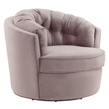 Tov Furniture Eloise Velvet Swivel Chair