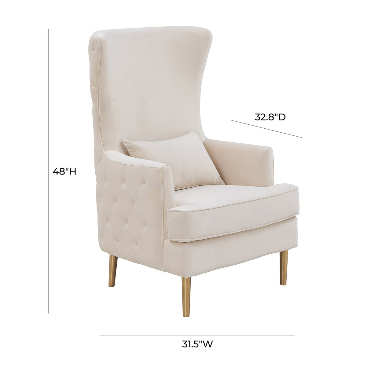 Alina Tall Tufted Back Chair | TOV | Home Elegance USA