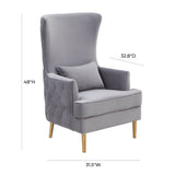 Alina Tall Tufted Back Chair | TOV | Home Elegance USA