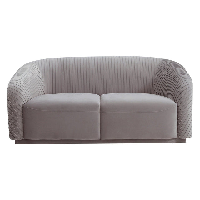 Tov Furniture Yara Pleated Velvet Loveseat