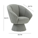 Allora Velvet Swivel Chair | TOV - TOV - S68104 - Home Elegance USA - 12