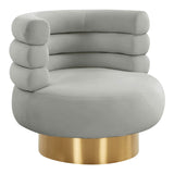 Tov Furniture Naomi Velvet Swivel Chair