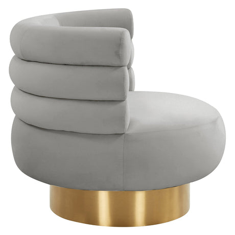 Tov Furniture Naomi Velvet Swivel Chair