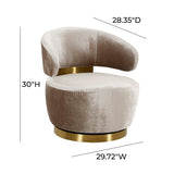 Austin Velvet Swivel Chair | TOV - TOV - S68386 - Home Elegance USA - 6