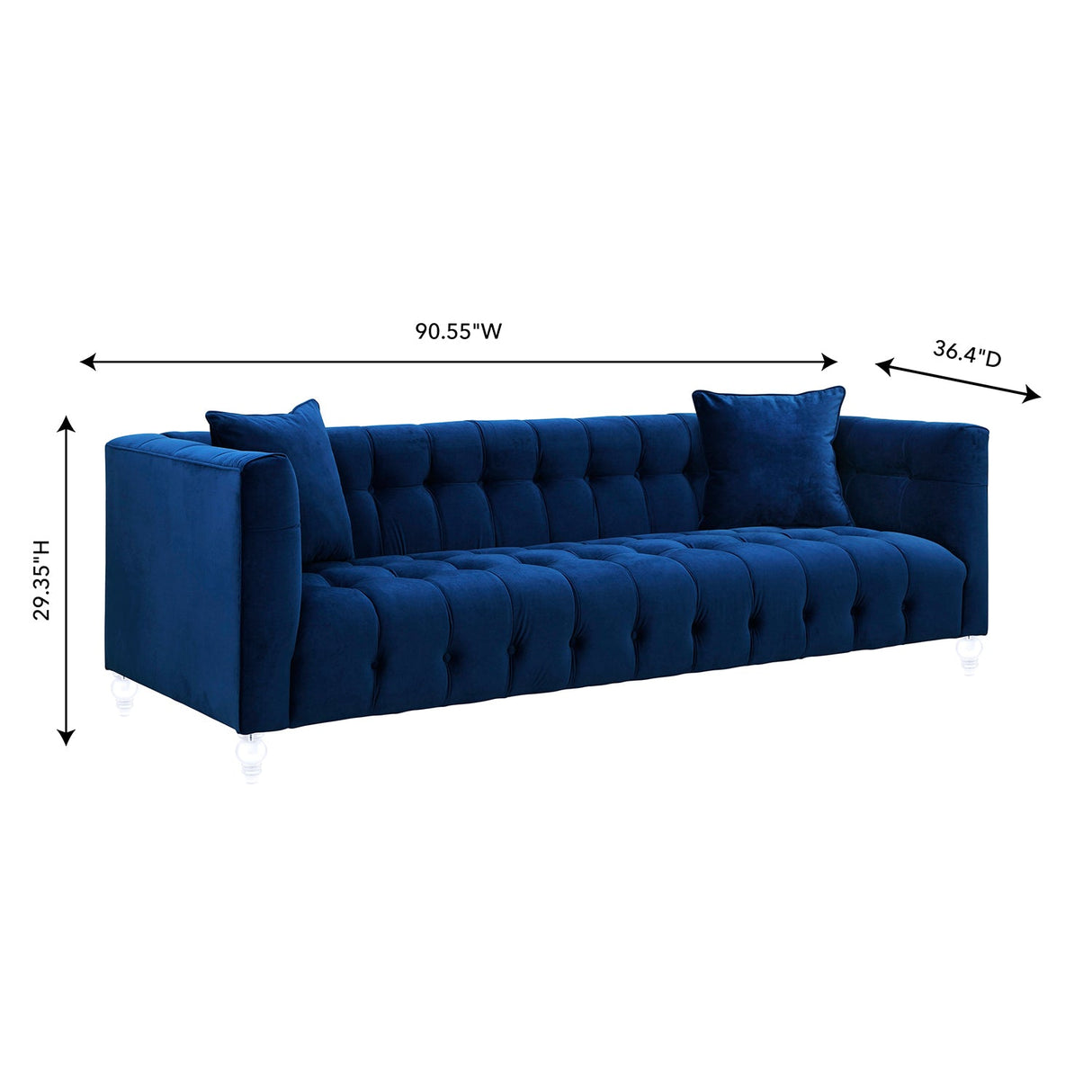 Tov Furniture Bea Velvet Sofa