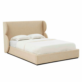 Jibriyah Beige Tweed Bed | TOV