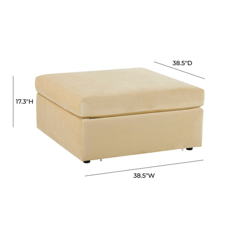 Tov Furniture Jessie Velvet Modular Ottoman