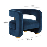 Tov Furniture Ayanna Velvet Accent Chair