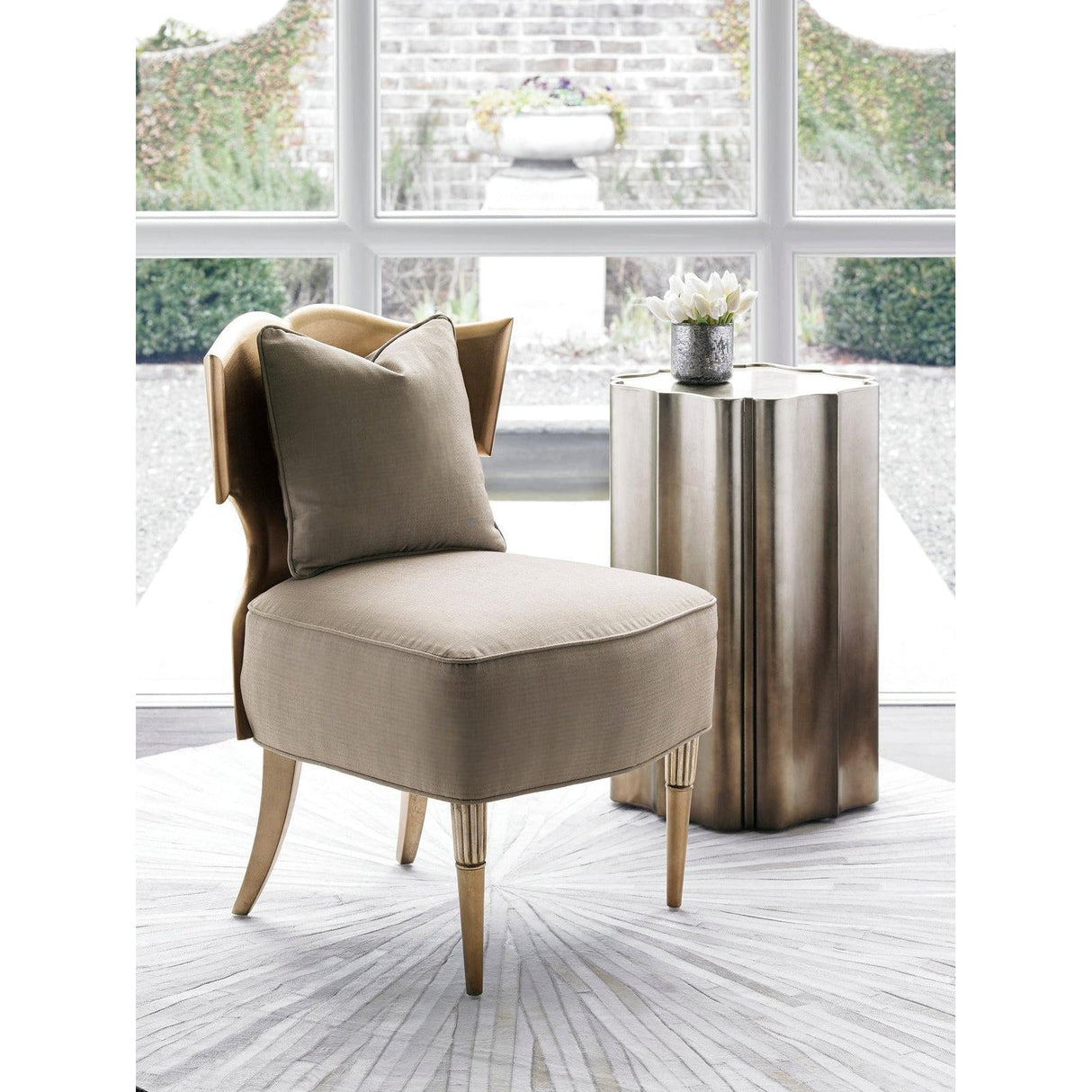 Caracole Gold Is Up Side Table - Home Elegance USA