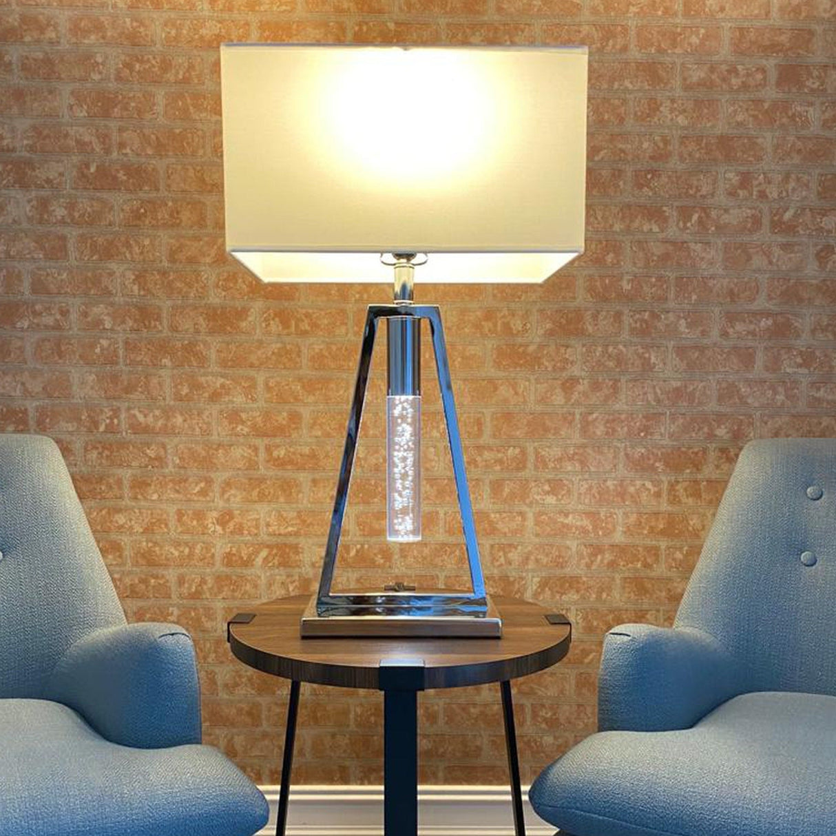 Table Lamp Night Light With Crystal tube - Home Elegance USA