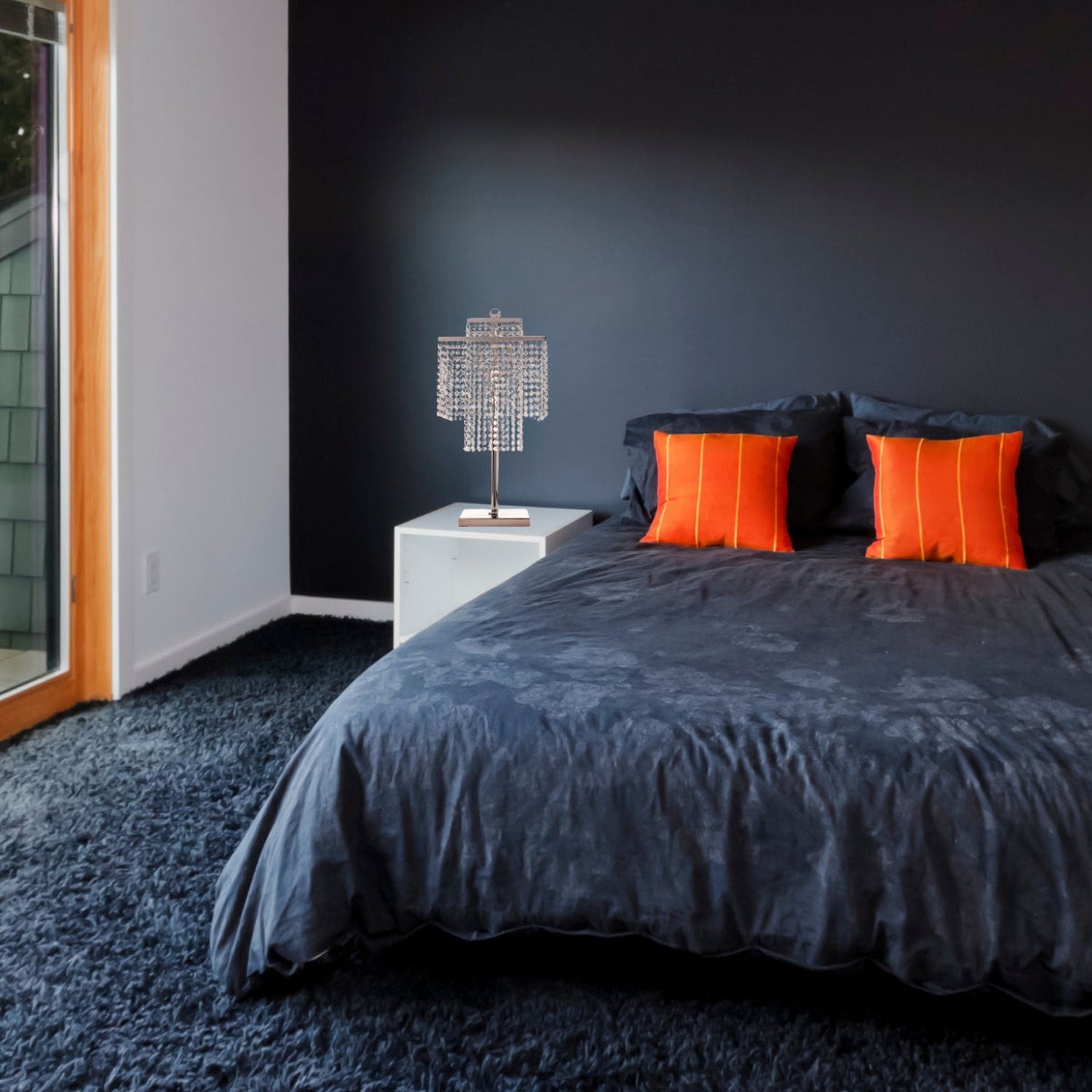 Table Lamp Square Crystal Double Crown - Home Elegance USA