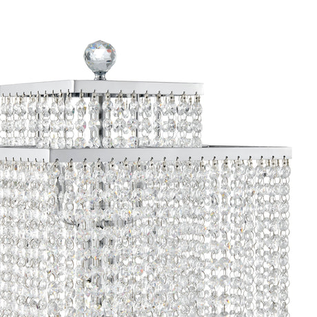 Table Lamp Square Crystal Double Crown | Finesse