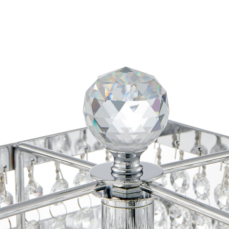 Table Lamp Square Crystal Double Crown | Finesse
