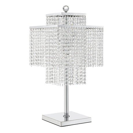 Table Lamp Square Crystal Double Crown - Home Elegance USA