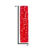 Textured Honeycomb Vase // Red, 52" - Home Elegance USA