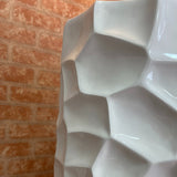 Textured Honeycomb Vase // White, 36" - Home Elegance USA