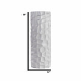 Textured Honeycomb Vase // White, 36" - Home Elegance USA