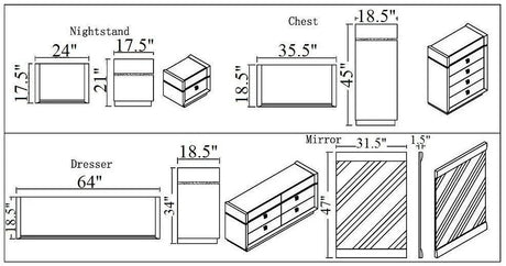 The Paris Modern Bedroom Set by J&M Furniture J&M Furniture