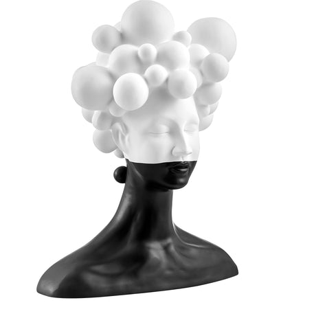 The Hedy Two Tone Sculpture // Matte Black & White - Home Elegance USA