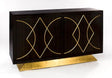 4448-S Credenza Cabinet / Buffet Faux Walnut Finish | Artmax - sold by Home Elegance USA
