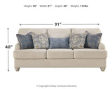 Traemore Linen Sofa and Loveseat - Signature Design by Ashley Ashley Furniture