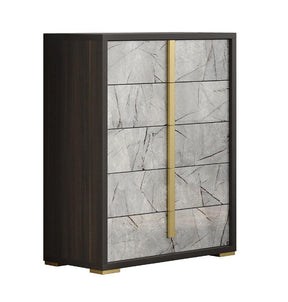 Travertine Chest In Dark Oak And Gray - 18772-C | J&M