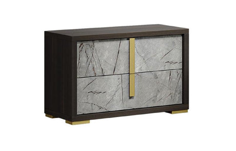 Travertine 6 Piece King Bedroom Set In Dark Oak And Gray- 18772-K-6Set | J&M