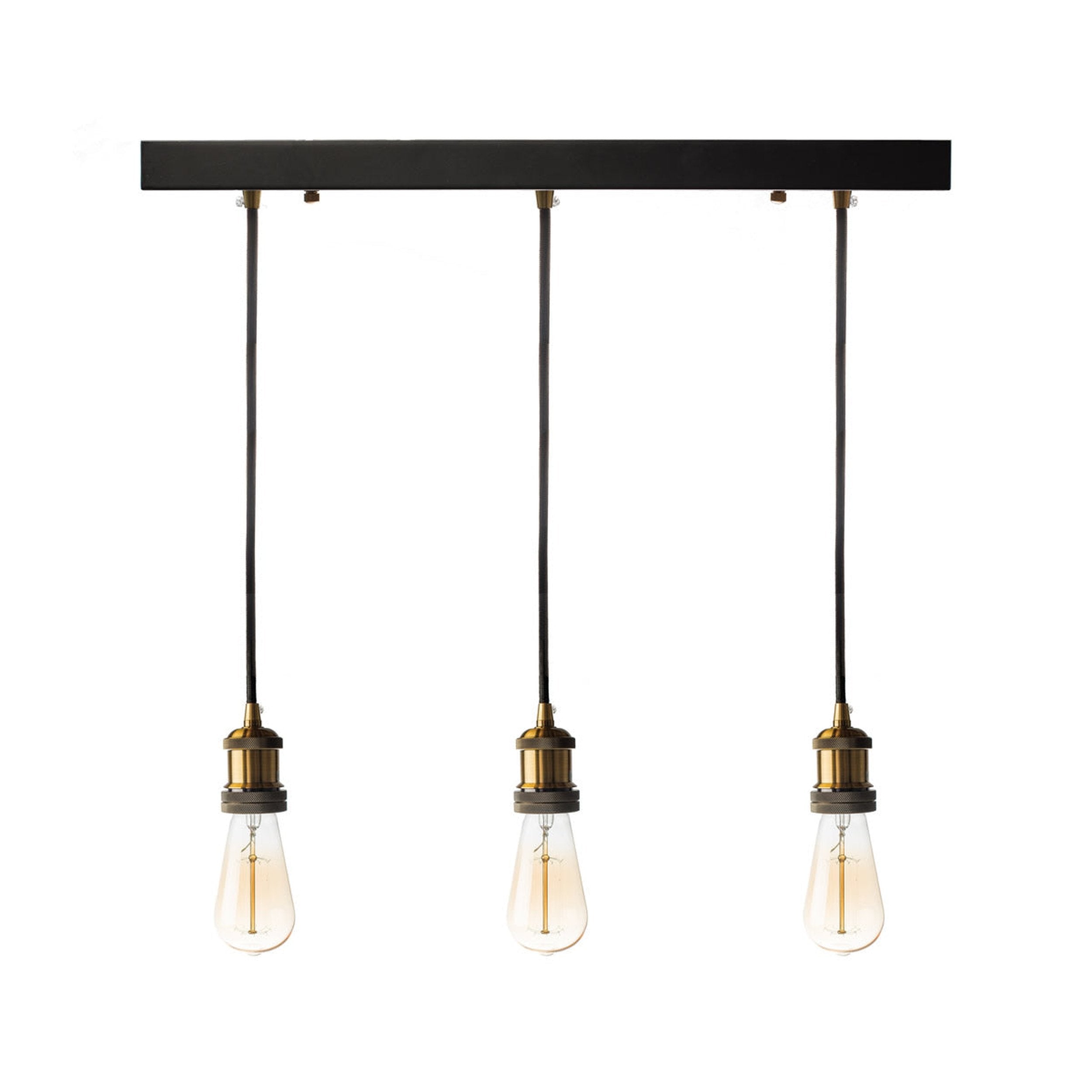Black triple pendant light outlet