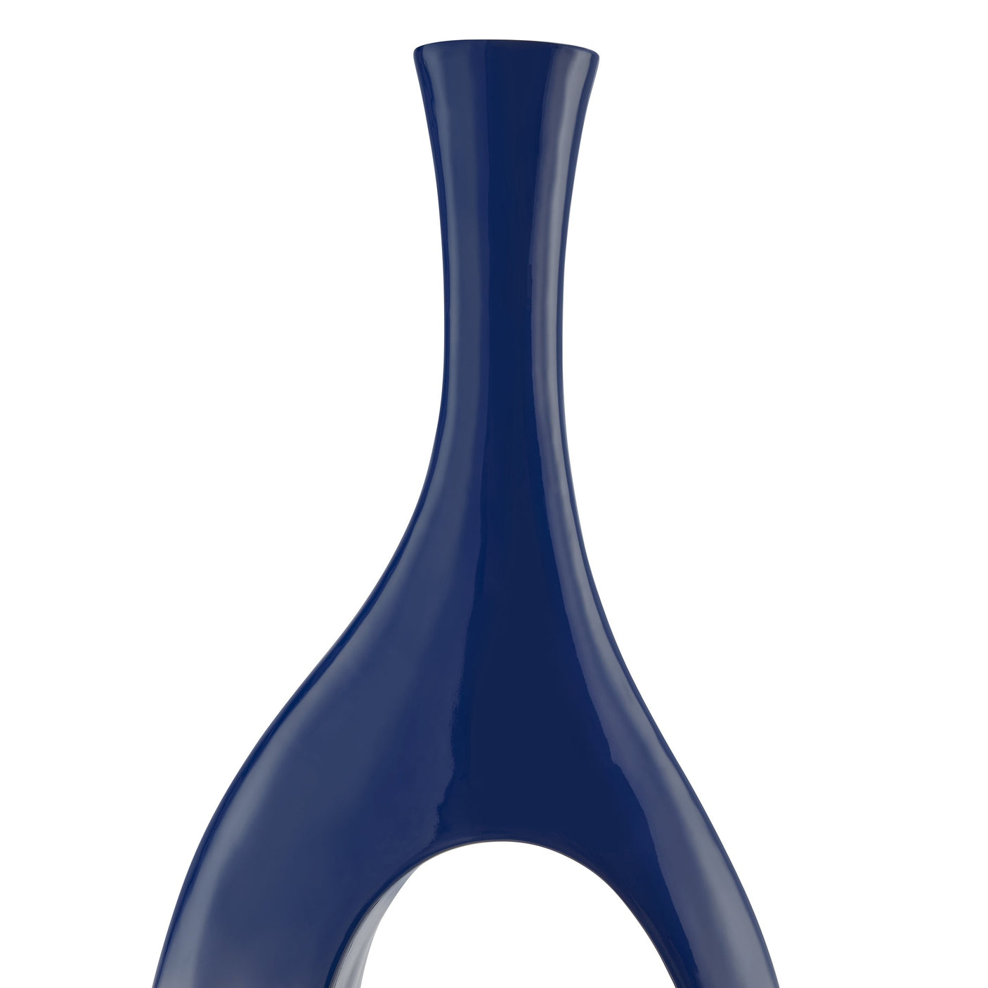 Trombone Vase // Large Navy Blue - Home Elegance USA