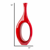 Trombone Vase // Large Red - Home Elegance USA