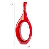Trombone Vase // Small Red - Home Elegance USA