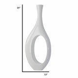 Trombone Vase // Small White - Home Elegance USA