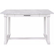 Elena Counter Table Picket Fence Finish with Marble Top – Universal