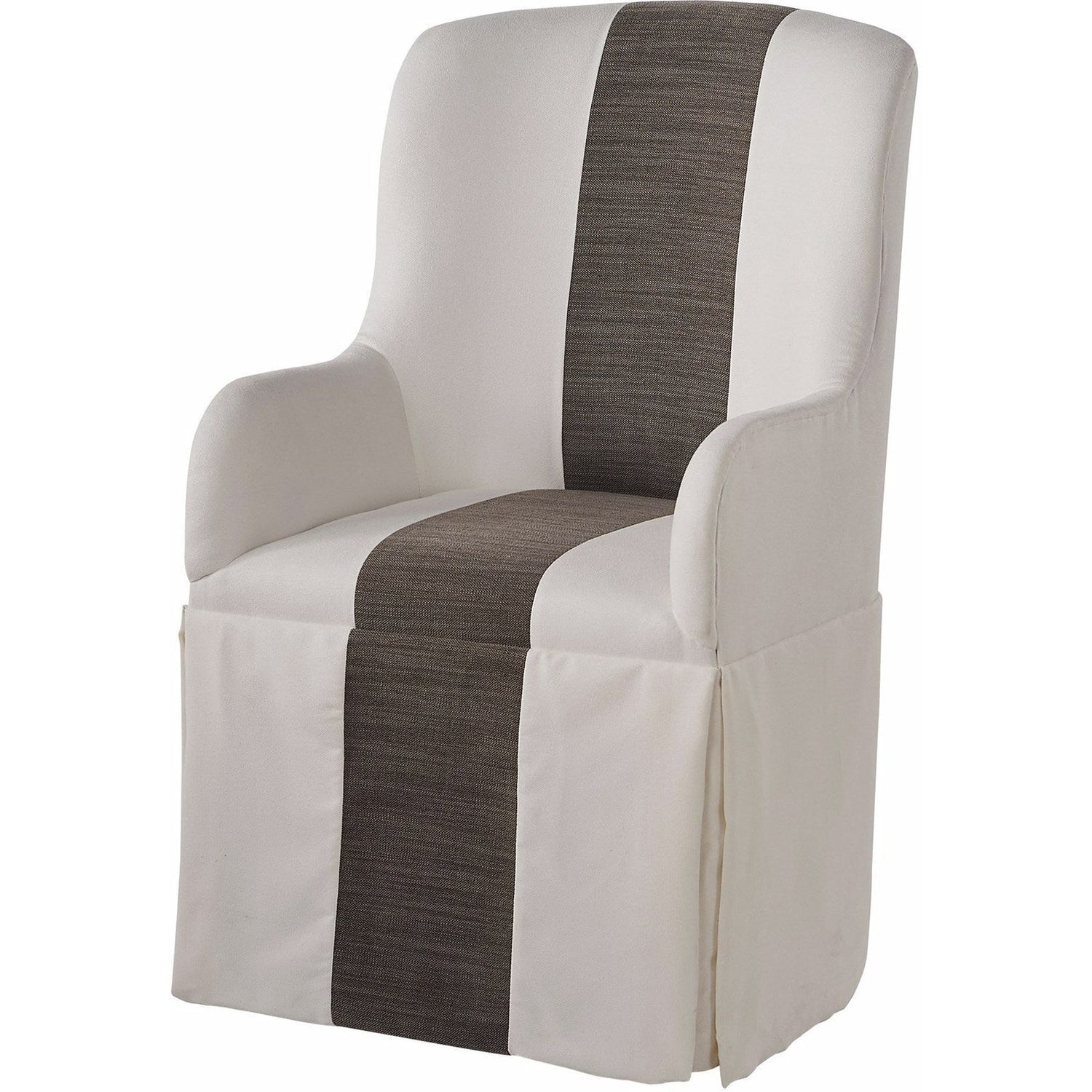 Modern Siltstone Slip Cover Caster Arm Chair | Universal