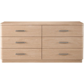 Nomad Six Drawer Dresser White Oak Finish | Universal