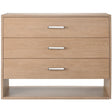 Vista Dresser White Oak with 3 Drawers and Open Shelf | Universal