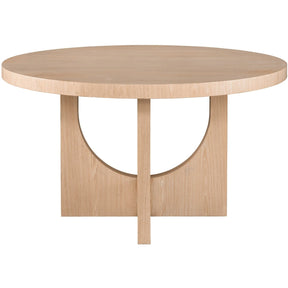 Callon Round Dining Table White Oak Pedestal Base – Universal
